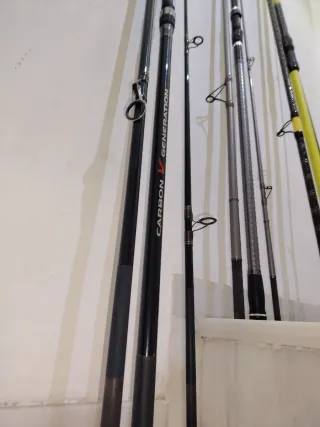 Lote cañas surfcasting encufables