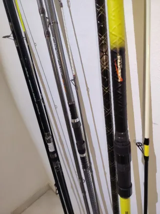 Lote cañas surfcasting encufables