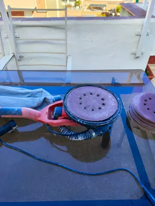 Lijadora de disco con mango