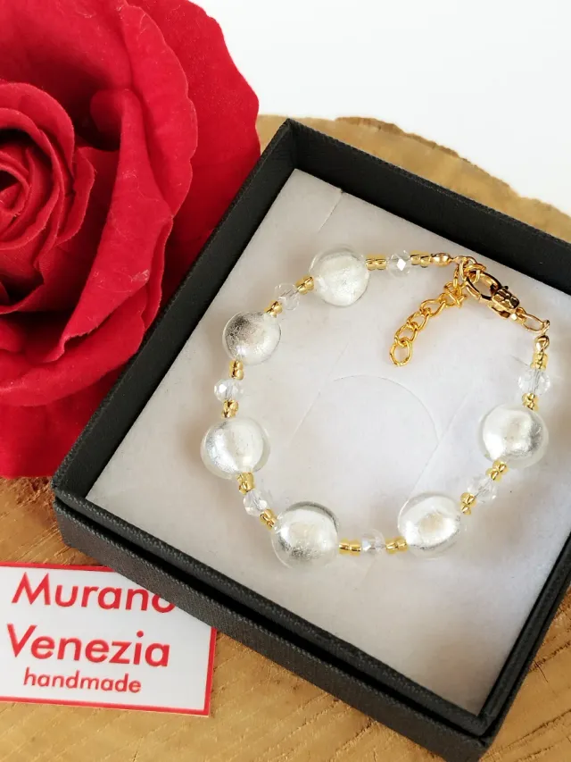 Bracciale Murano Venezia Oro Argento