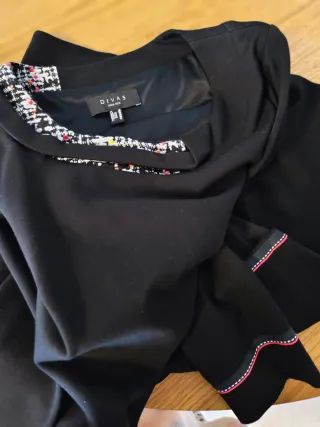 Vestido negro invierno forrado