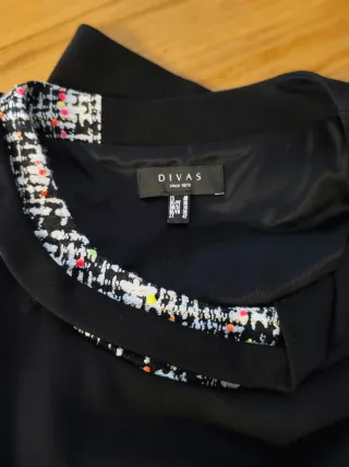 Vestido negro invierno forrado