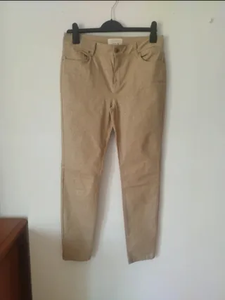 Pantalón Cortefiel Beige Estampado