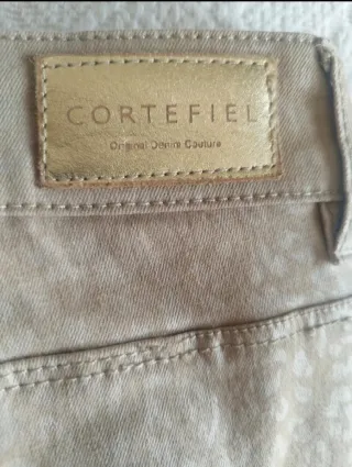 Pantalón Cortefiel Beige Estampado