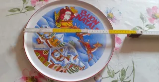 Piatto tondo decorativo natalizio