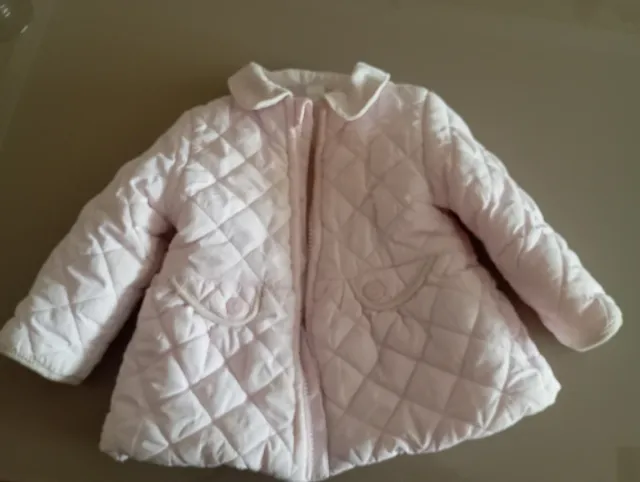 Chaqueta bebé acolchada rosa 9 meses