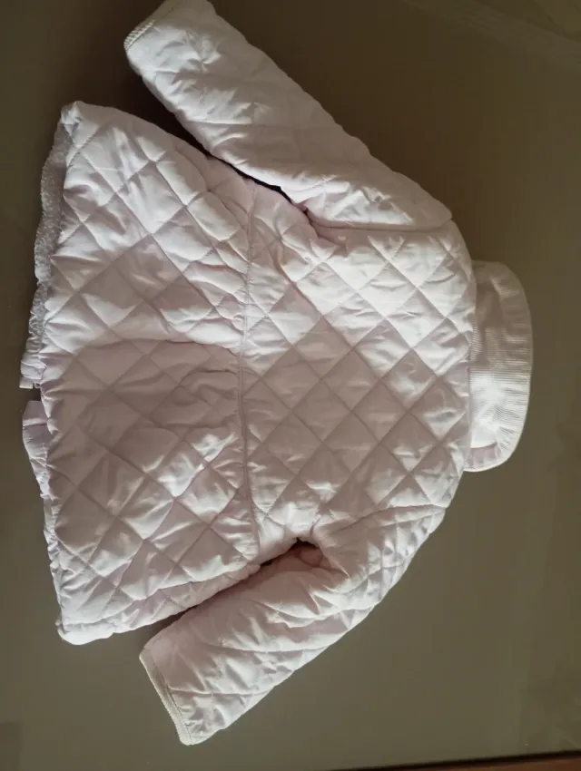 Chaqueta bebé acolchada rosa 9 meses