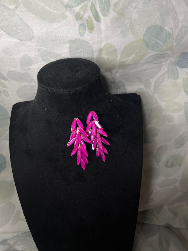 Pendientes fiesta fucsia