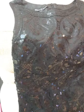 Vestido negro lentejuelas