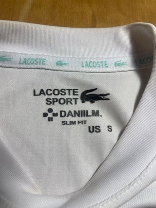Camiseta Lacoste Blanca Deportiva