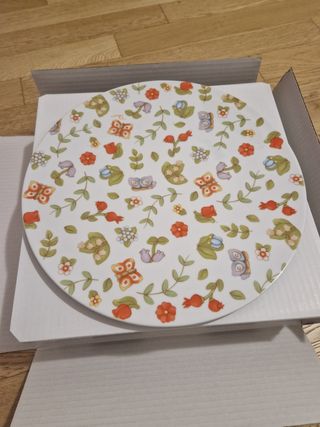 Alzata per dolci in porcellana Thun con fiori nuov