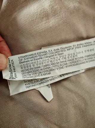 Gabardina Stradivarius Beige Talla M