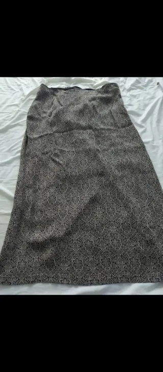 Falda larga estampada cruzada