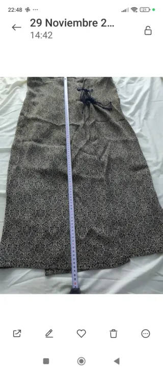 Falda larga estampada cruzada