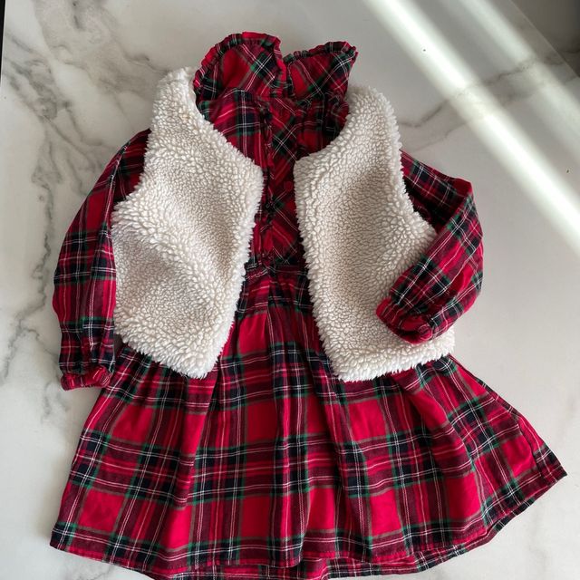 Vestido con chaleco niña 92 cm