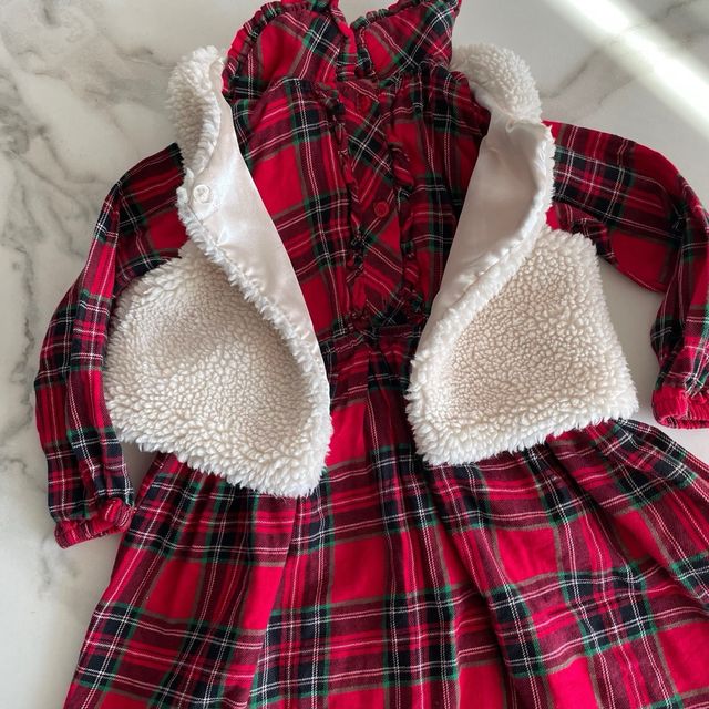 Vestido con chaleco niña 92 cm