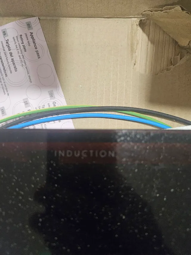 Placa de inducción negra