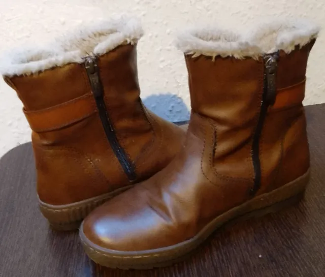 Stivali in pelle marroni