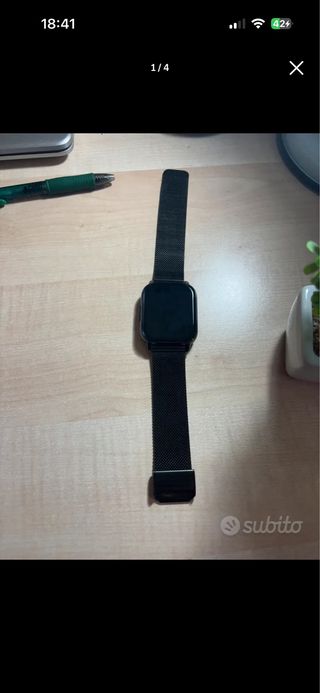 Smartwatch Nero con cinturino in metallo