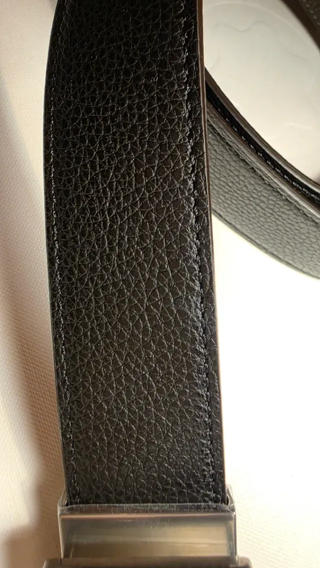 Cinturón Montblanc Cuero Negro/Marrón Reversible