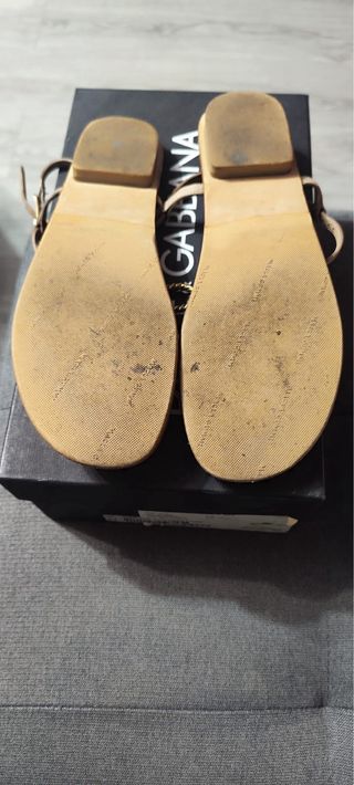 Sandalias Joya Dolce & Gabbana Beige y Rojo