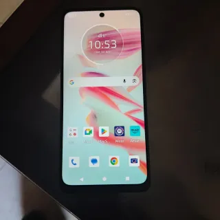 Telefono Motorola blu. In omaggio cover e vetro temperato