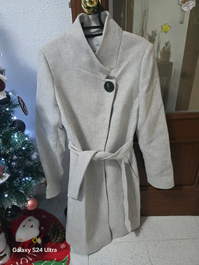 Abrigo Mango Beige Talla XS