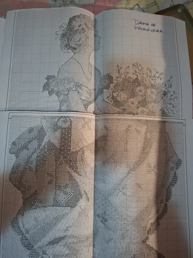 Gráfico bordado Dama de Primavera