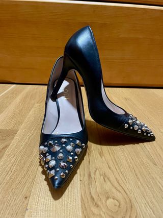 Zapatos de tacón Lodi negros con tachuelas
