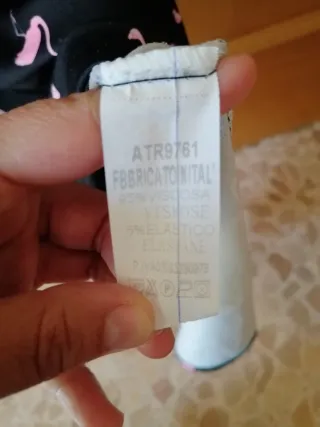 Vestido Negro Flamencos Rosa Talla Única