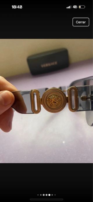 Gafas de sol Versace doradas y grises