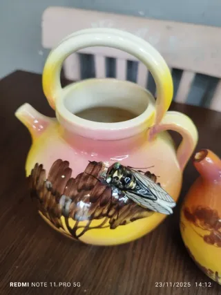 4 Botijos Cerámica Vintage Francesa Sicard