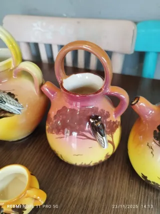 4 Botijos Cerámica Vintage Francesa Sicard