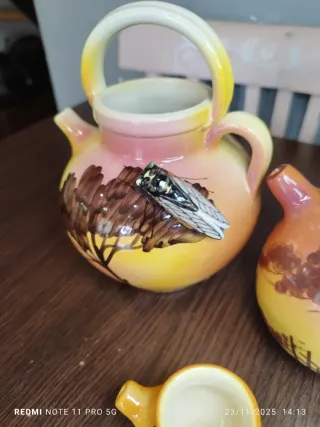 4 Botijos Cerámica Vintage Francesa Sicard