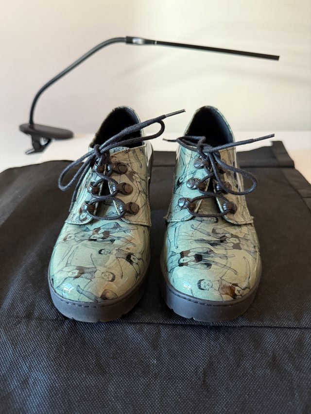 Botines tacón estampado como nuevos