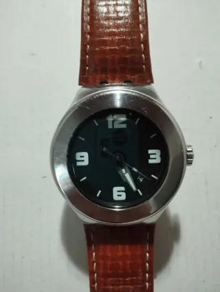 Orologio Swatch Irony con cinturino marrone