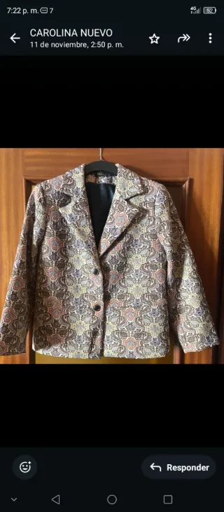 Chaqueta Estampada Multicolor