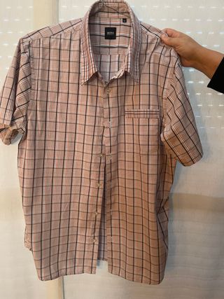 Camisa Hugo Boss XL Manga Corta Rayas