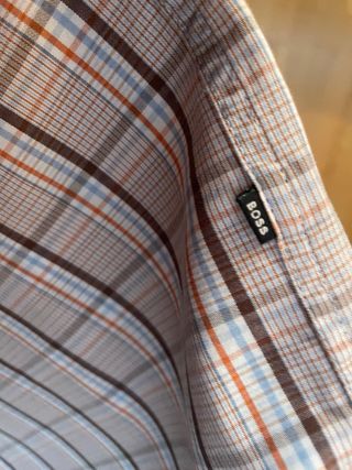 Camisa Hugo Boss XL Manga Corta Rayas