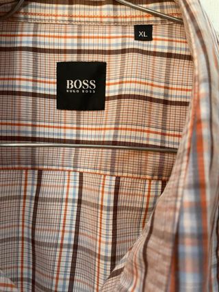 Camisa Hugo Boss XL Manga Corta Rayas