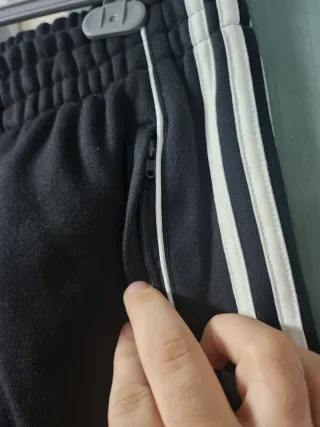 Pantalón Adidas Negro Rayas Blancas