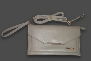 Borsa Pochette Tracolla Lancetti Ecopelle Beige