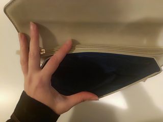 Borsa Pochette Tracolla Lancetti Ecopelle Beige