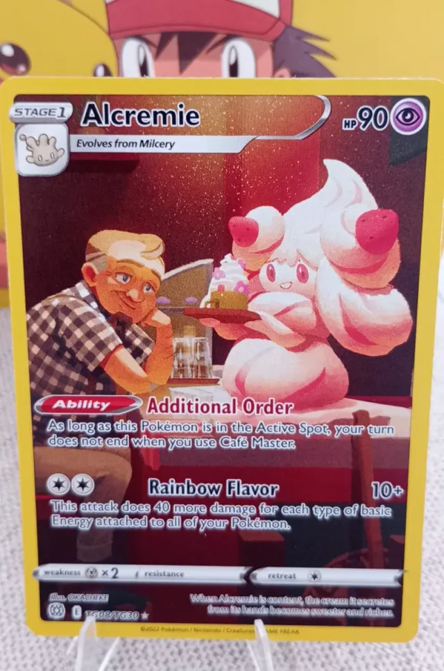 Carta Pokémon Alcremie TG08 Inglés 2022 Brillante