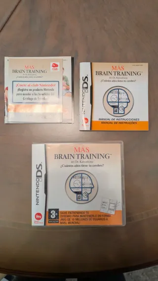Más Brain Training Nintendo DS Manual y Caja