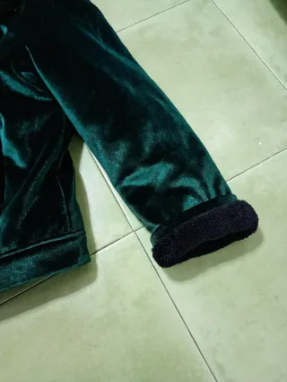 Chaqueta terciopelo verde con forro