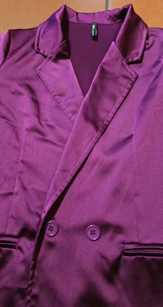 Completo top e pantaloni viola