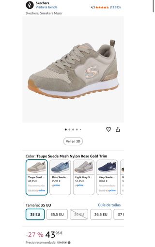 Skechers Sneakers Mujer Oro y Gris