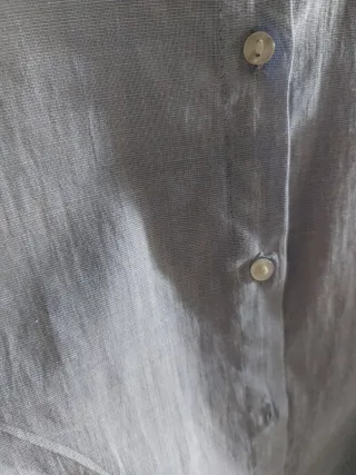 Camisa azul de manga larga