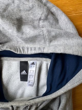 ADIDAS Sudadera S Gris Azul Block Capucha Oferta